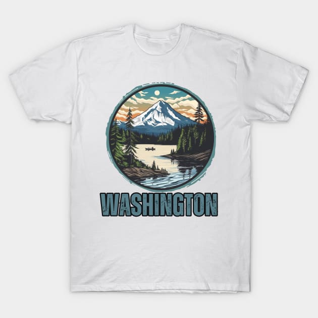 Washington State USA T-Shirt by Mary_Momerwids